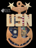 Chief  Senior or Master Chief Anchor Shadow Box