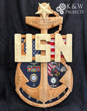 Chief  Senior or Master Chief Anchor Shadow Box