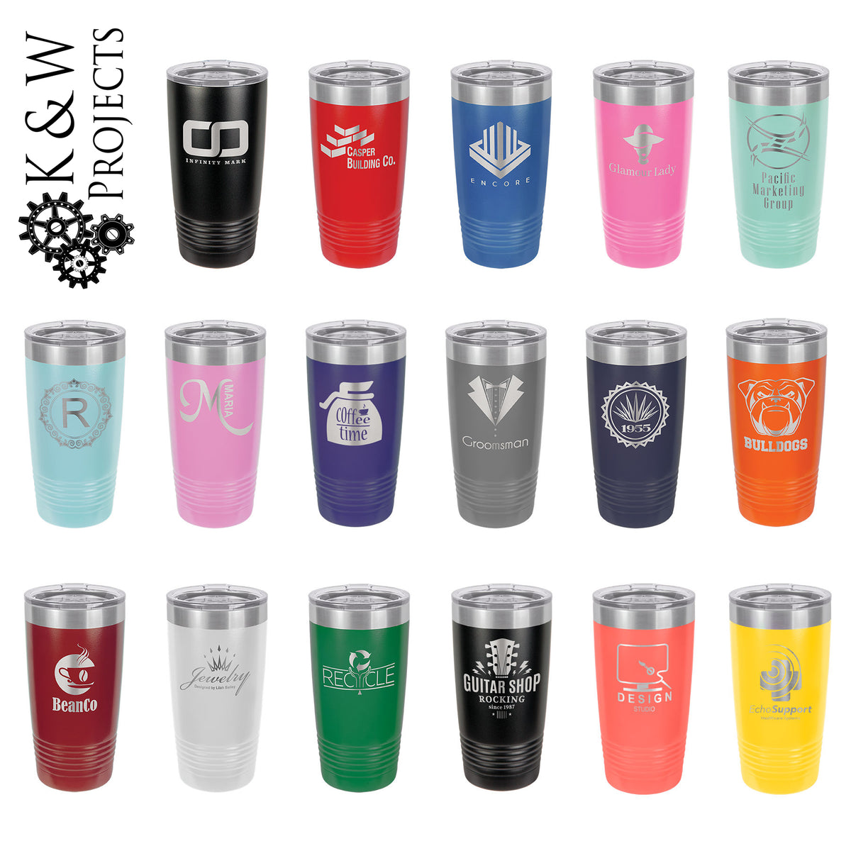 20 oz.  Polar Camel Ringneck Vacuum Insulated Tumbler w/Lid