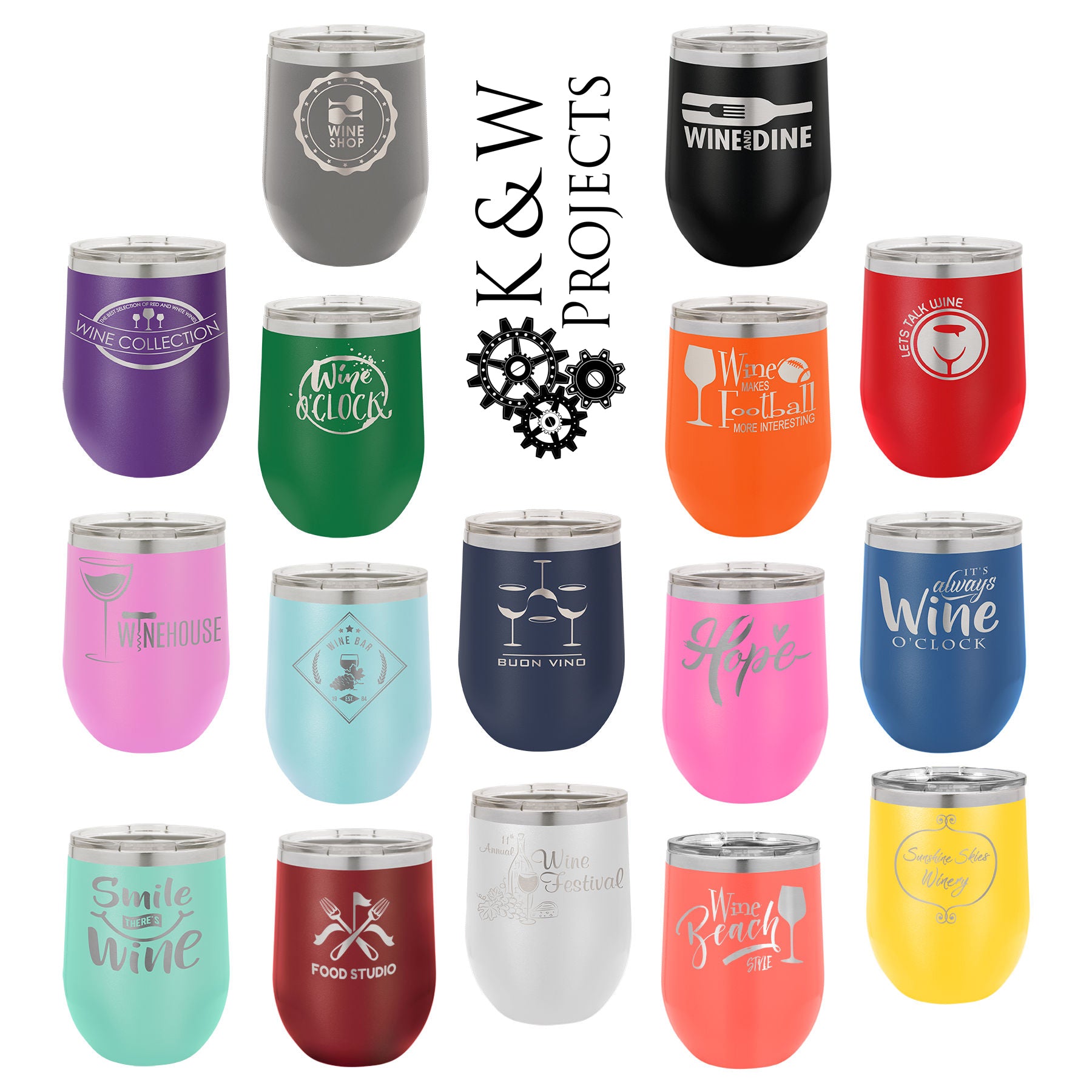 12 oz. Polar Camel Stemless Wine Tumbler with Lid
