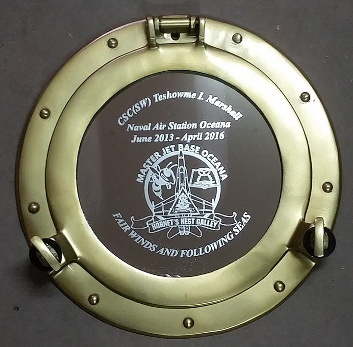 Porthole Mirror- Bronze Over Aluminum