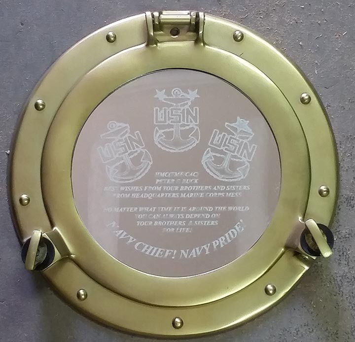 Porthole Mirror- Bronze Over Aluminum