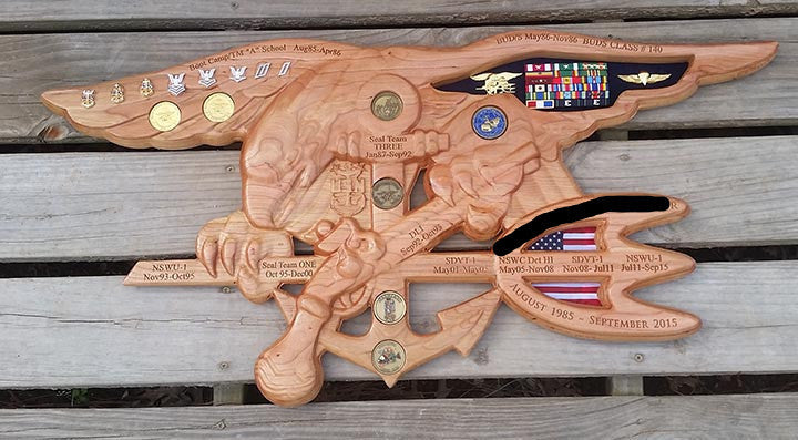 U.S. Navy SEAL Trident shadow Box