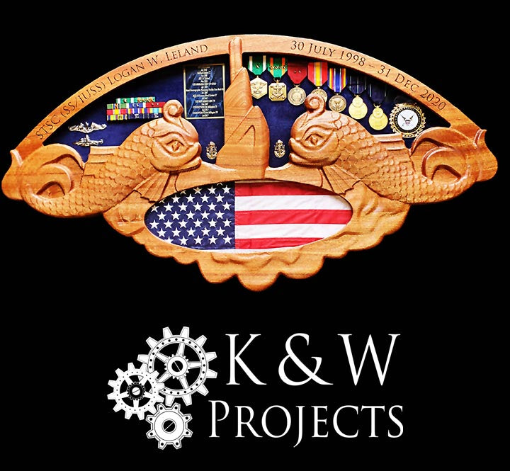 Submarine Warfare Insignia (SS)  Shadow Box