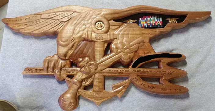 U.S. Navy SEAL Trident shadow Box