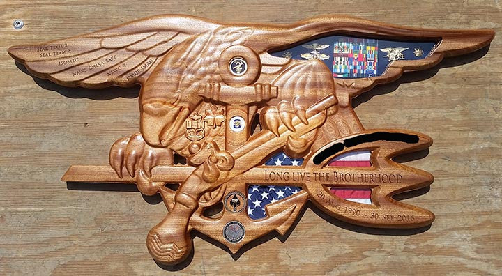 U.S. Navy SEAL Trident shadow Box