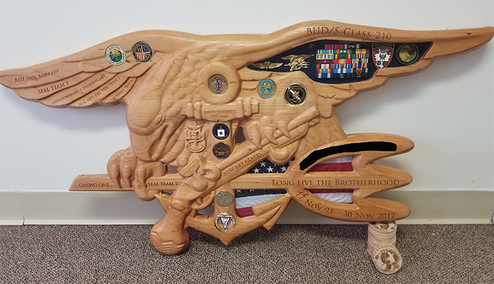 U.S. Navy SEAL Trident shadow Box