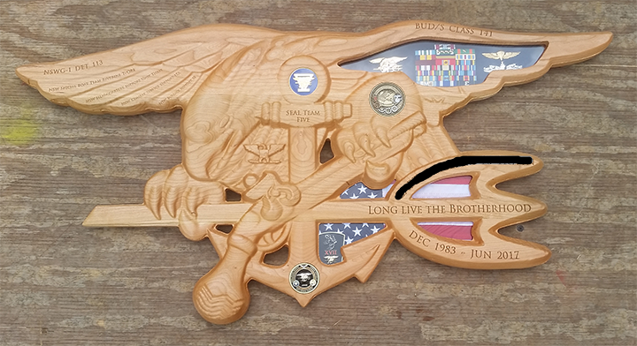 U.S. Navy SEAL Trident shadow Box