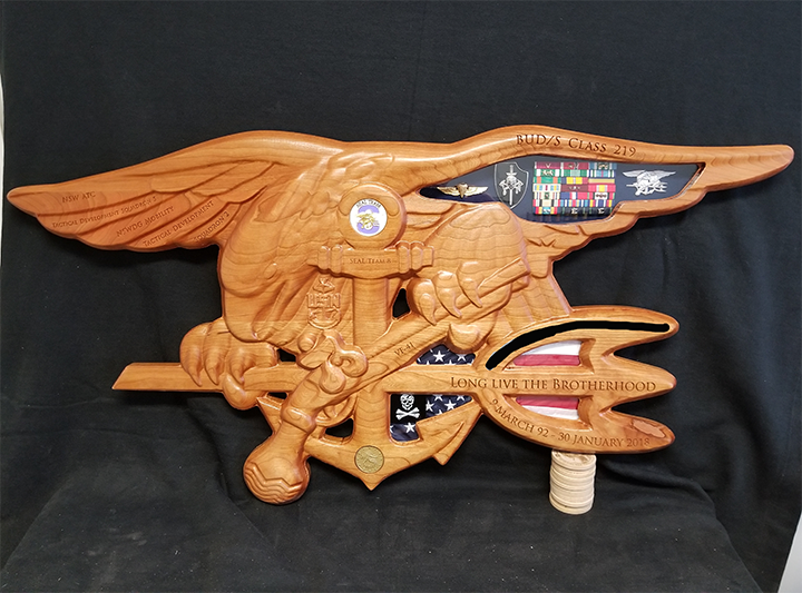 U.S. Navy SEAL Trident shadow Box