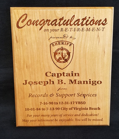 Beveled Edge Wooden Plaque 10inches X 12inches